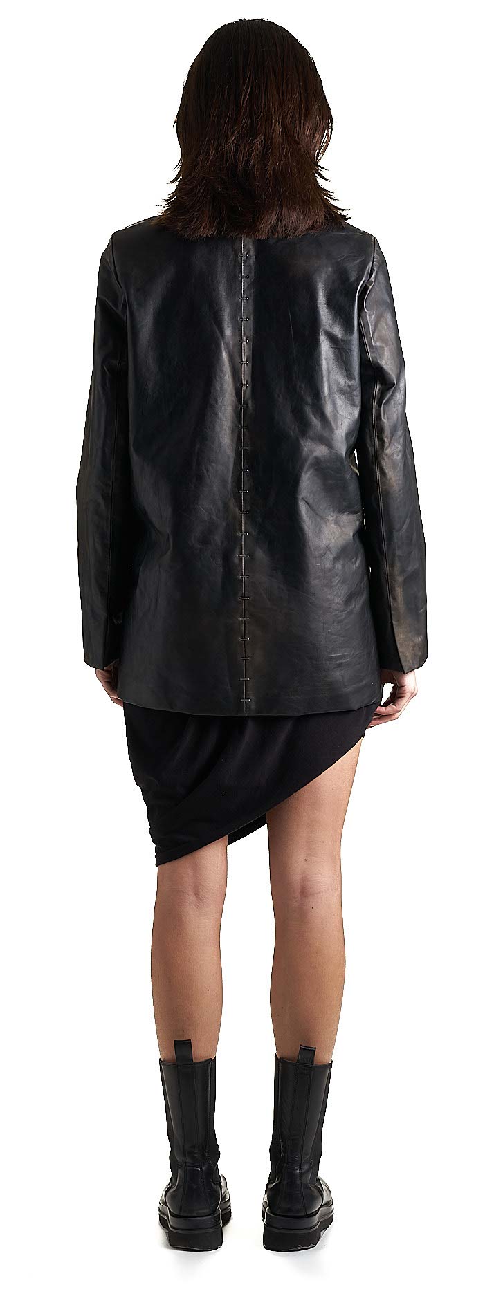 DANIELE BASTA LEATHER AND SILVER JACKET 